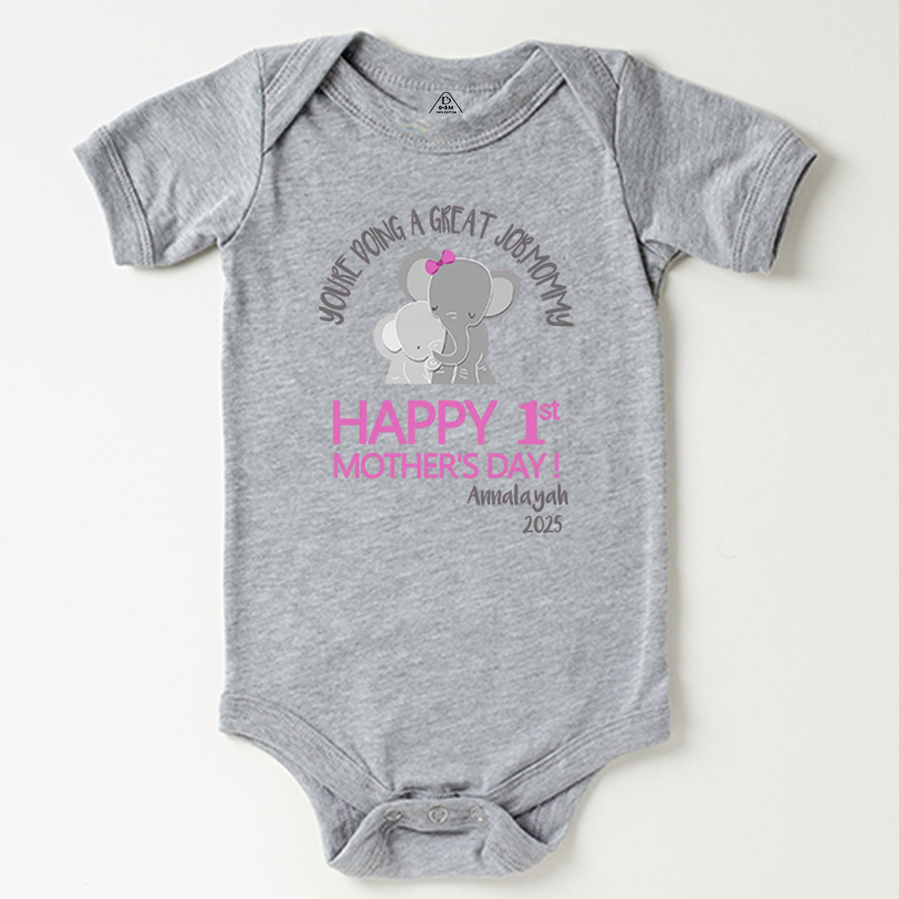 Happy 1st Mother's Day Bodysuit For Baby 