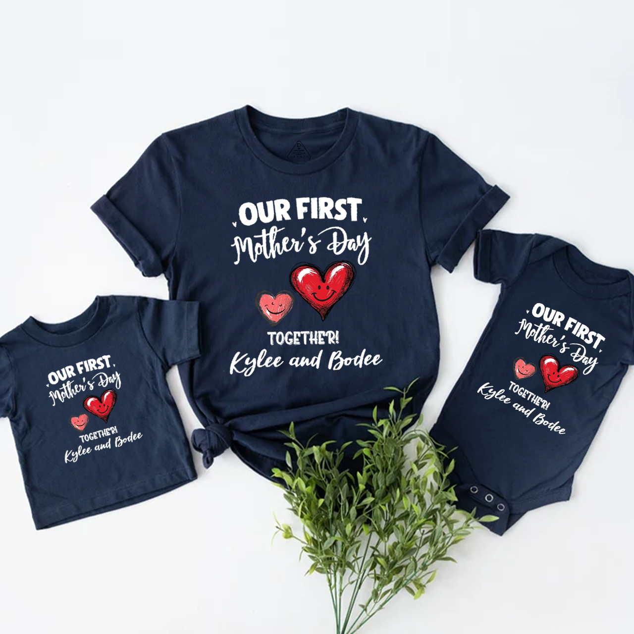 Personalized Our First Mother's Day Mom&Me Matching Tees