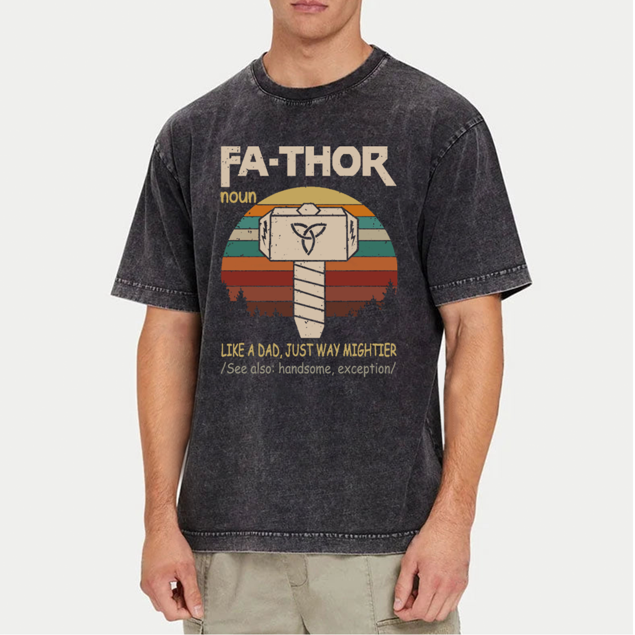 Fa-Thor Dad Washed T-Shirts