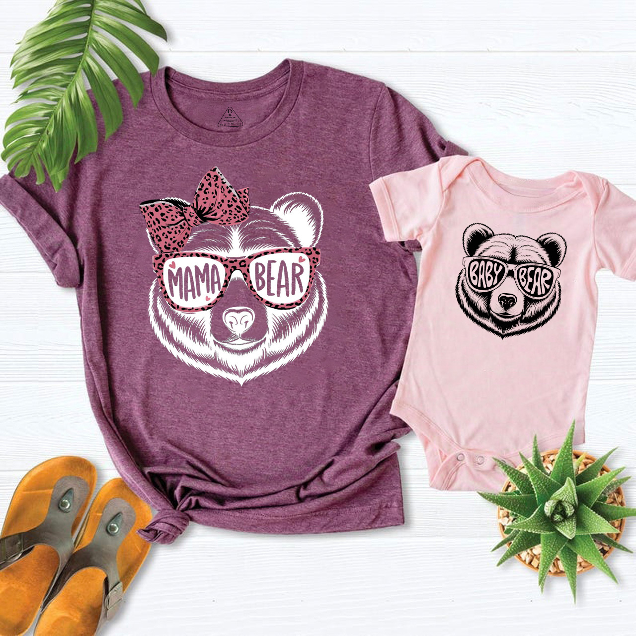 Mama Bear Baby Bear Mom&Me Matching Tees