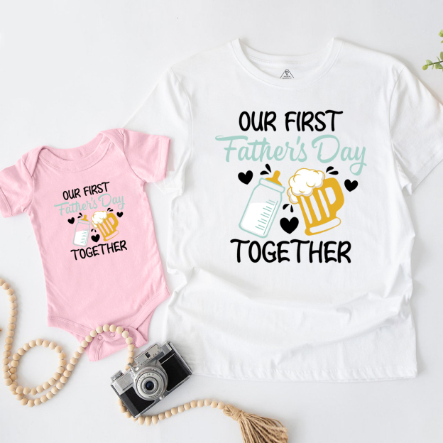 Our First Father's Day Together Dad&Me Matching Shirts