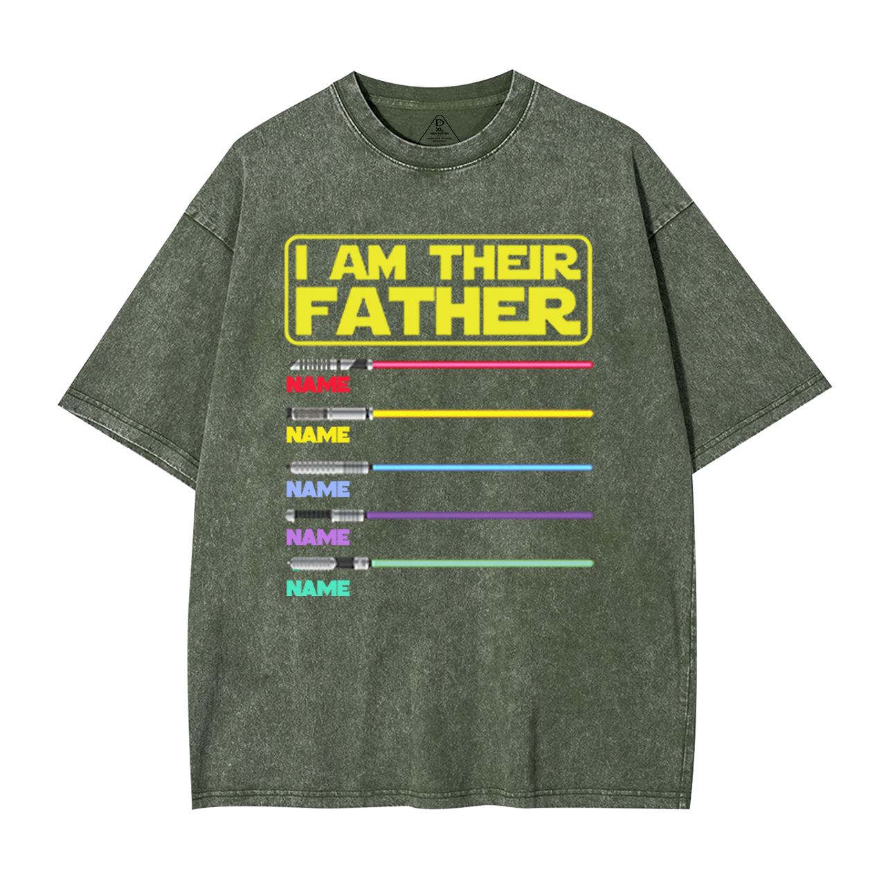 Personalized I Am Their Father Washed T-Shirts