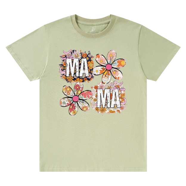Retro Comfort Colors Floral Mama T-Shirts