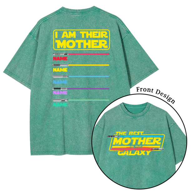 Personalized I Am Their Mother SW Washed T-Shirts