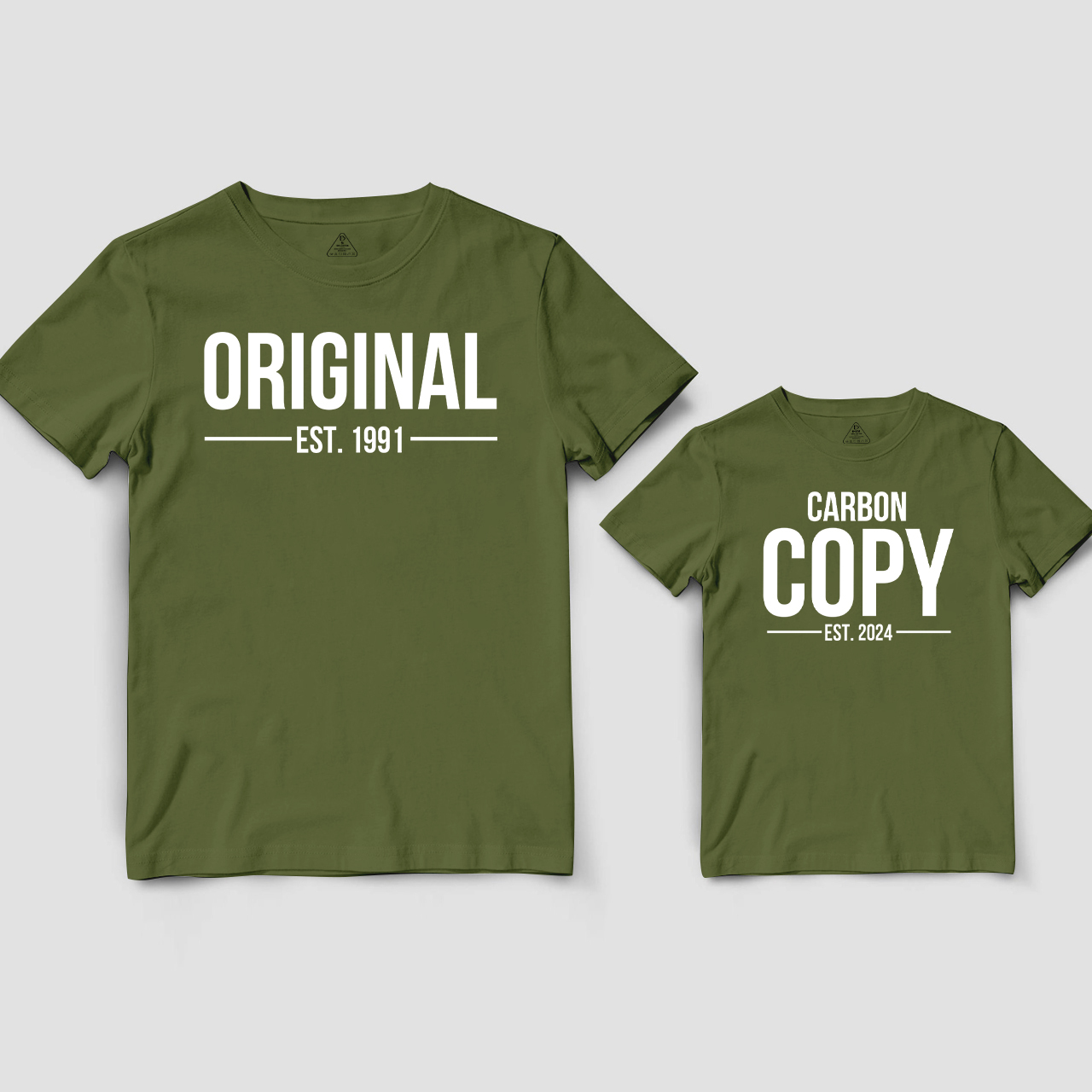 ORIGINAL Est. & CARBON COPY Est. Matching Tees For Dad and me