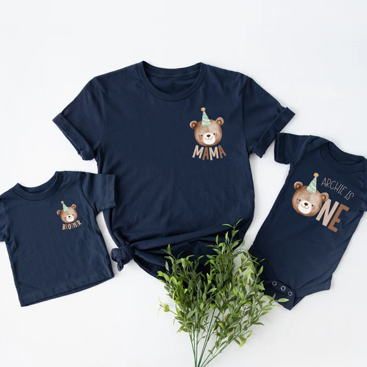 Beary First Birthday Mom&Me Matching Tees