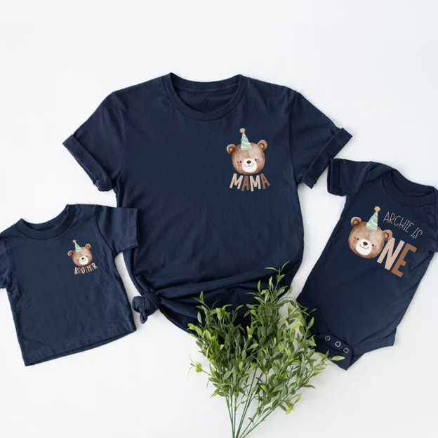 Beary First Birthday Mom&Me Matching Tees