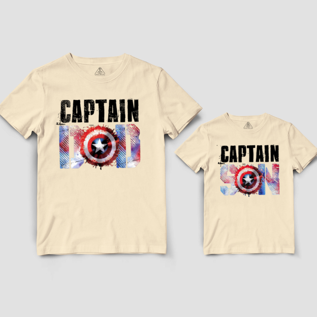 Captain Dad Captain Son Dad&Me Matching Shirts