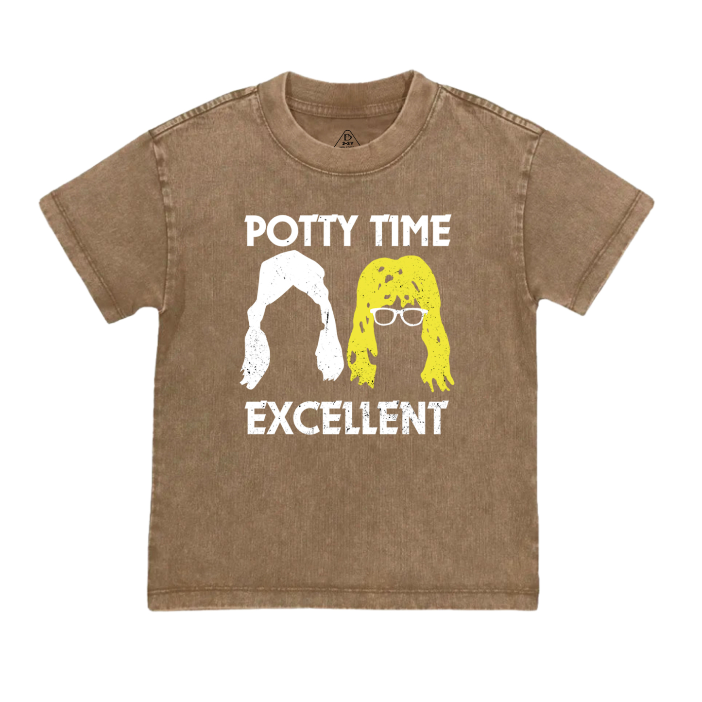 Potty Time Excellent Funny Toddler&Kids Washed Tees