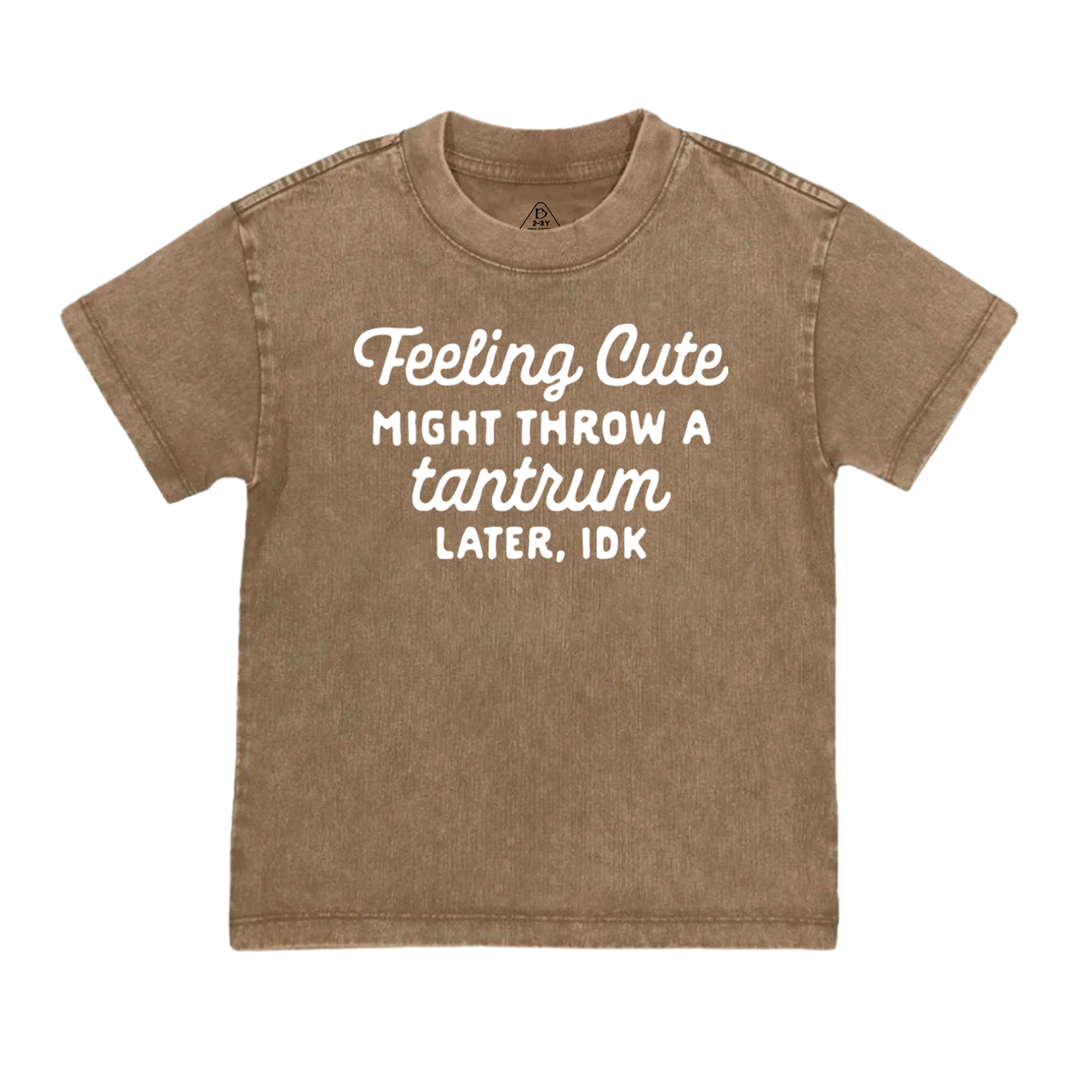 Feeling Cute Might Throw a Tantrum Later, idk Toddler&Kids Washed Tees      