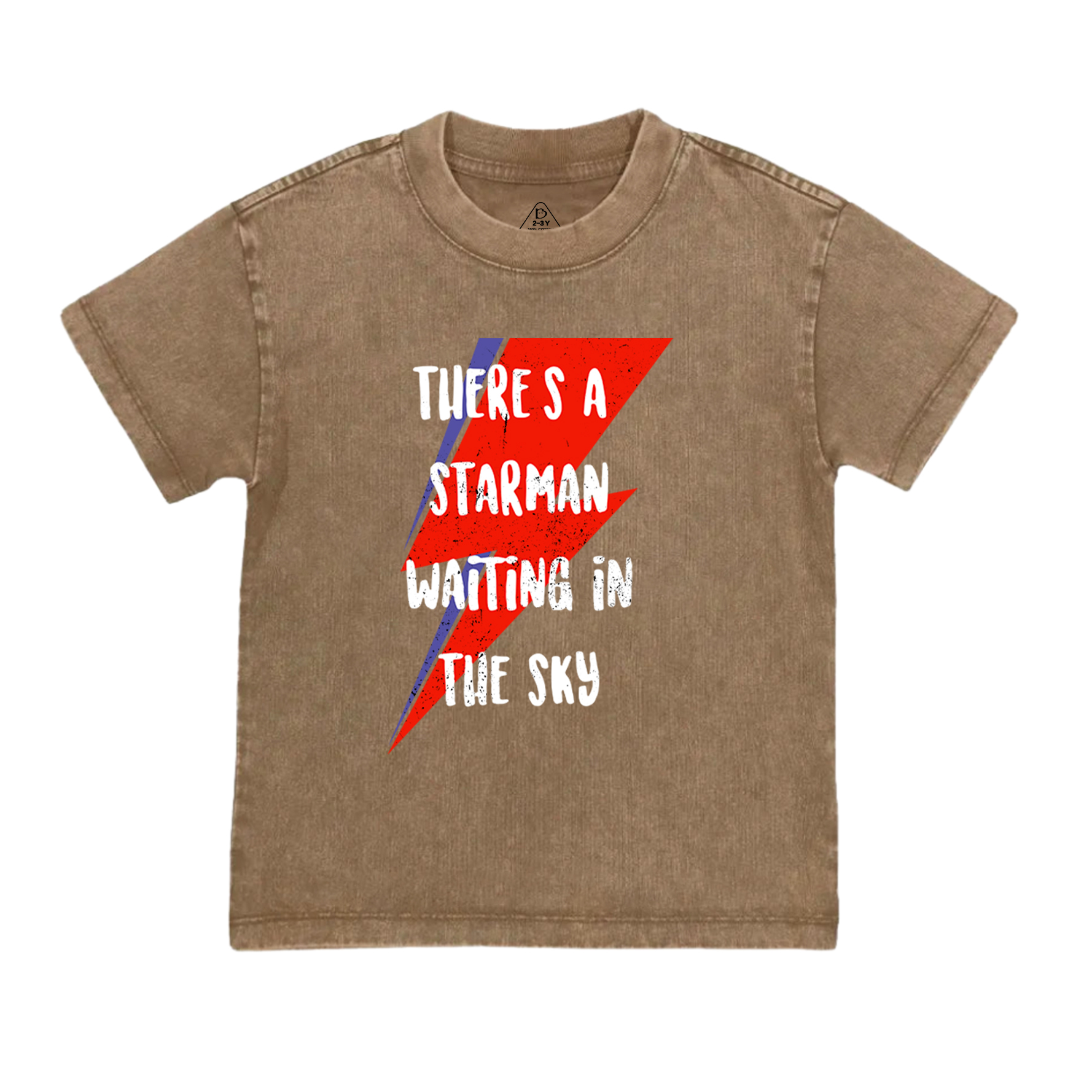 Red And Blue Lightning Toddler&Kids Washed Tees          