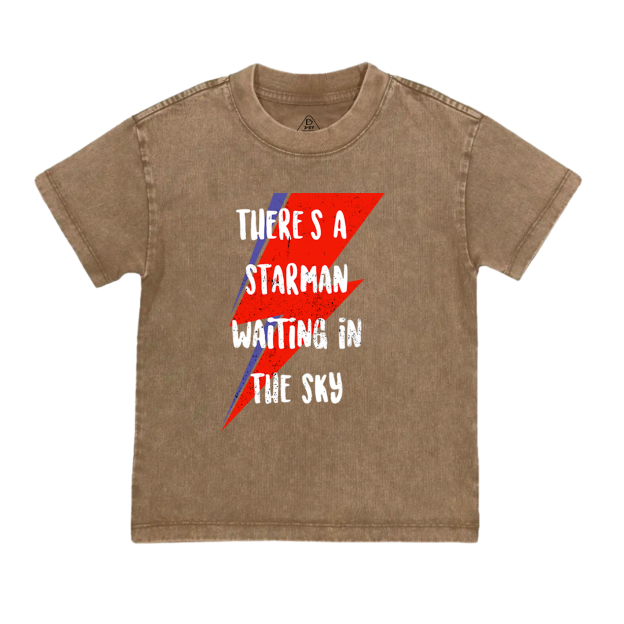 Red And Blue Lightning Toddler&Kids Washed Tees          