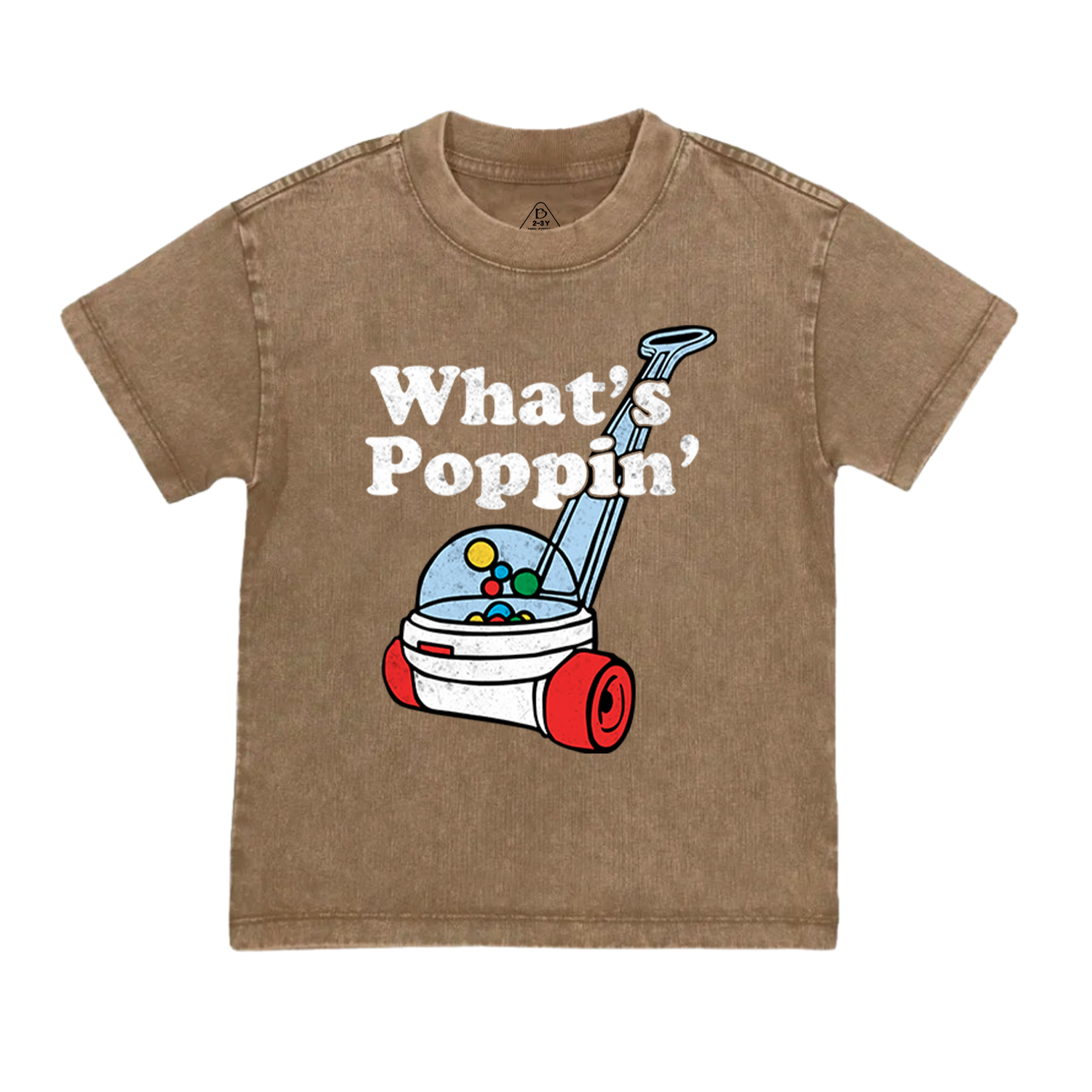 What's Poppin' Toddler&Kids Washed Tees