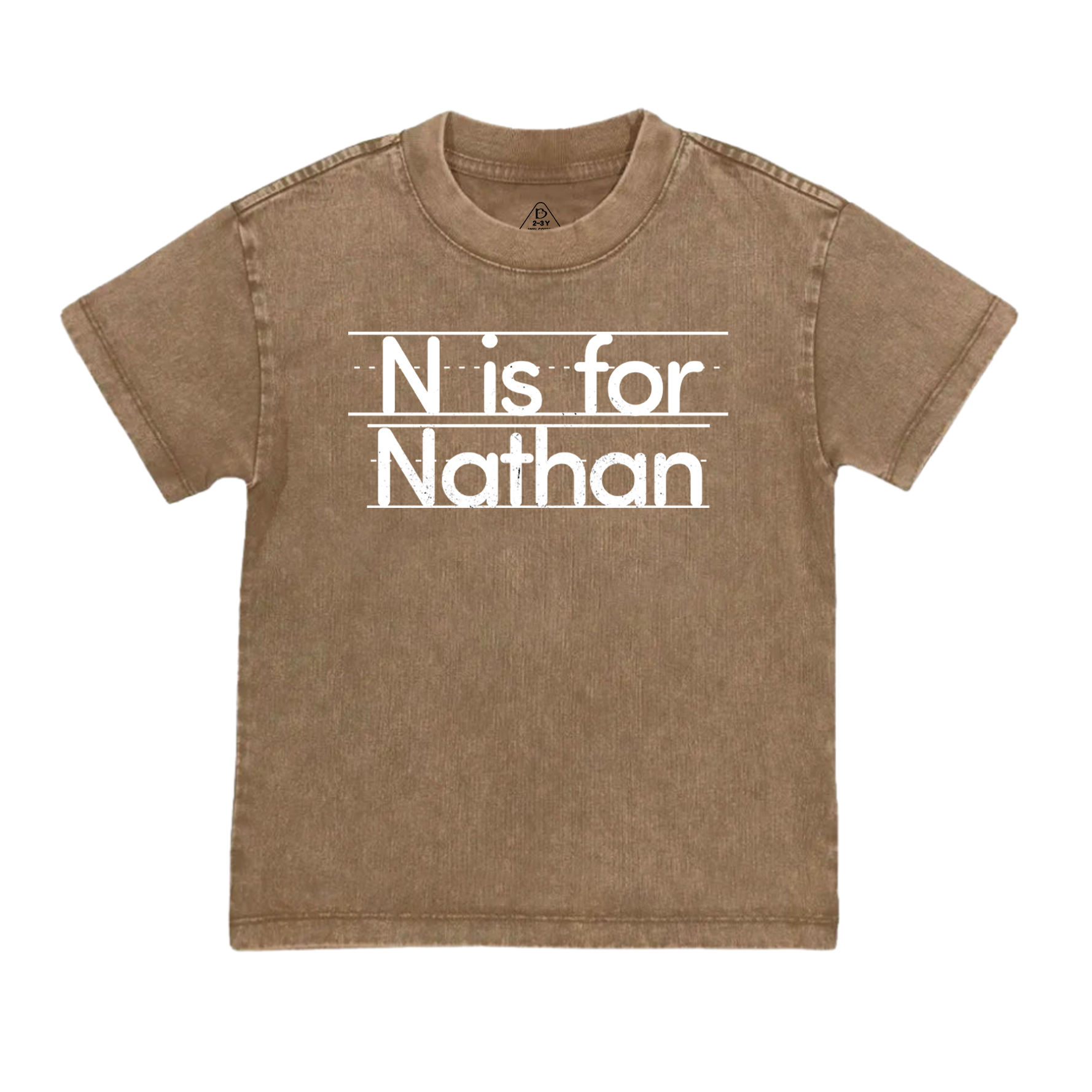 Custom Initial Back To School Toddler&Kids Washed Tees    