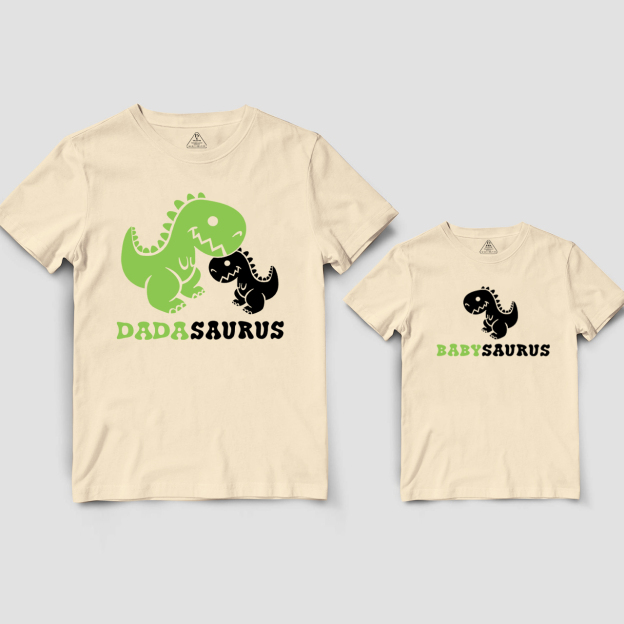 Cartoon Dinosaur Dad&Me Matching Shirts