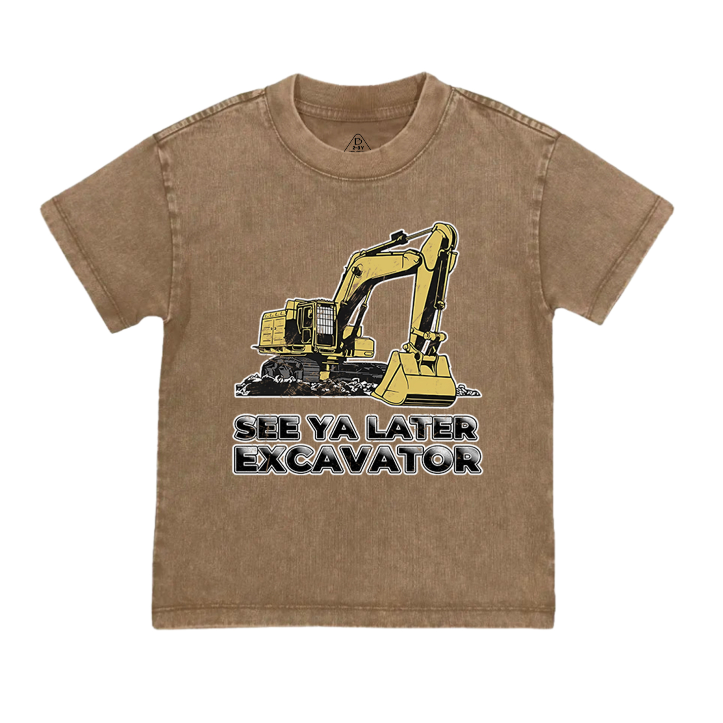 See Ya Later Excavator Toddler&Kids Washed Tees    