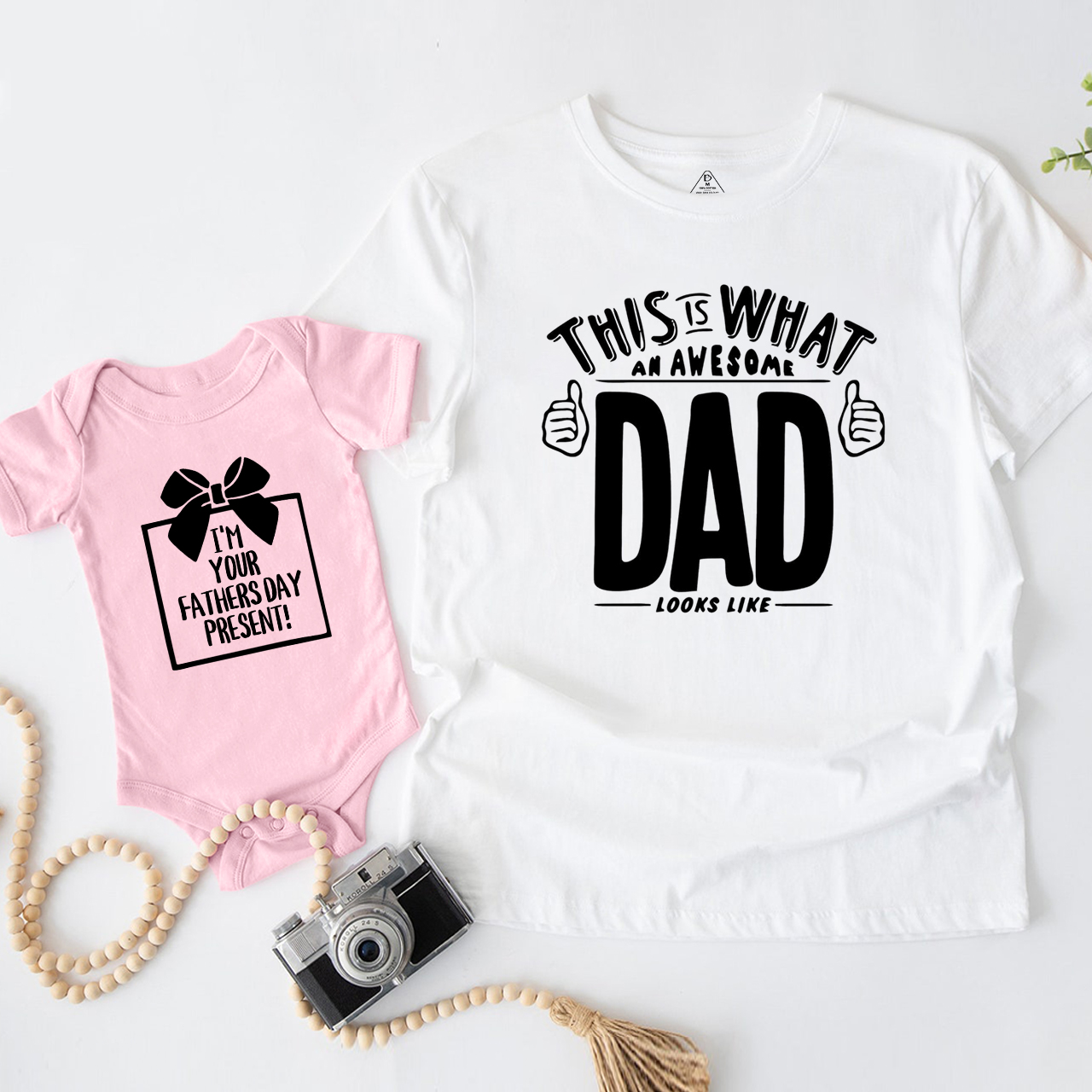 Father's Day Present Of Awesome Dad&Me Matching T-Shirts