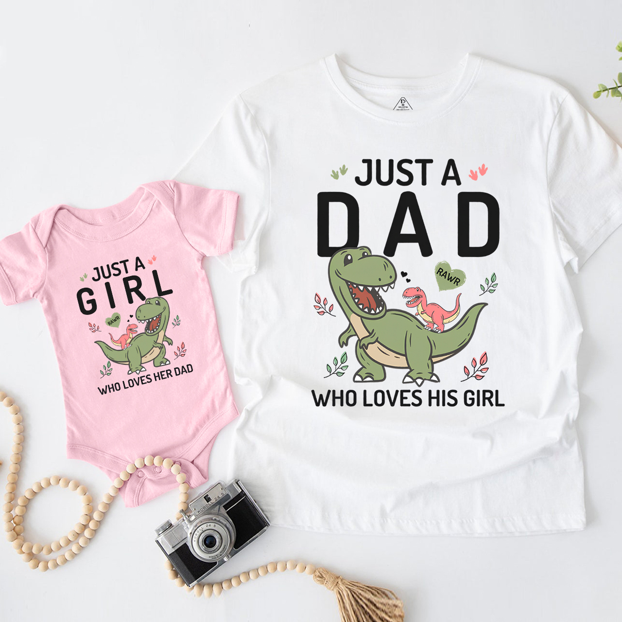 Personalized Who Loves His Boy Dad&Me Matching Shirts