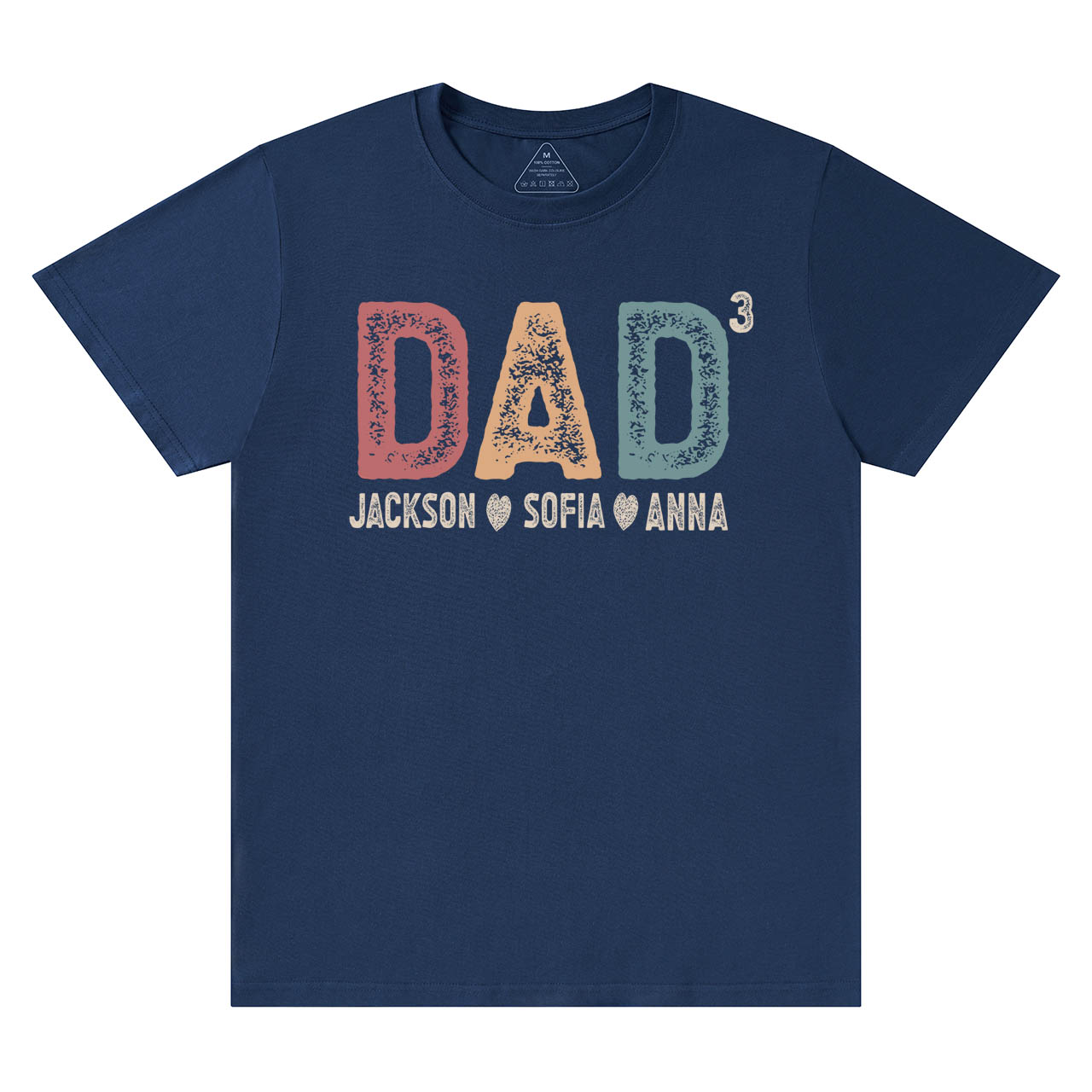 Personalized Dad Of Three T-shirt