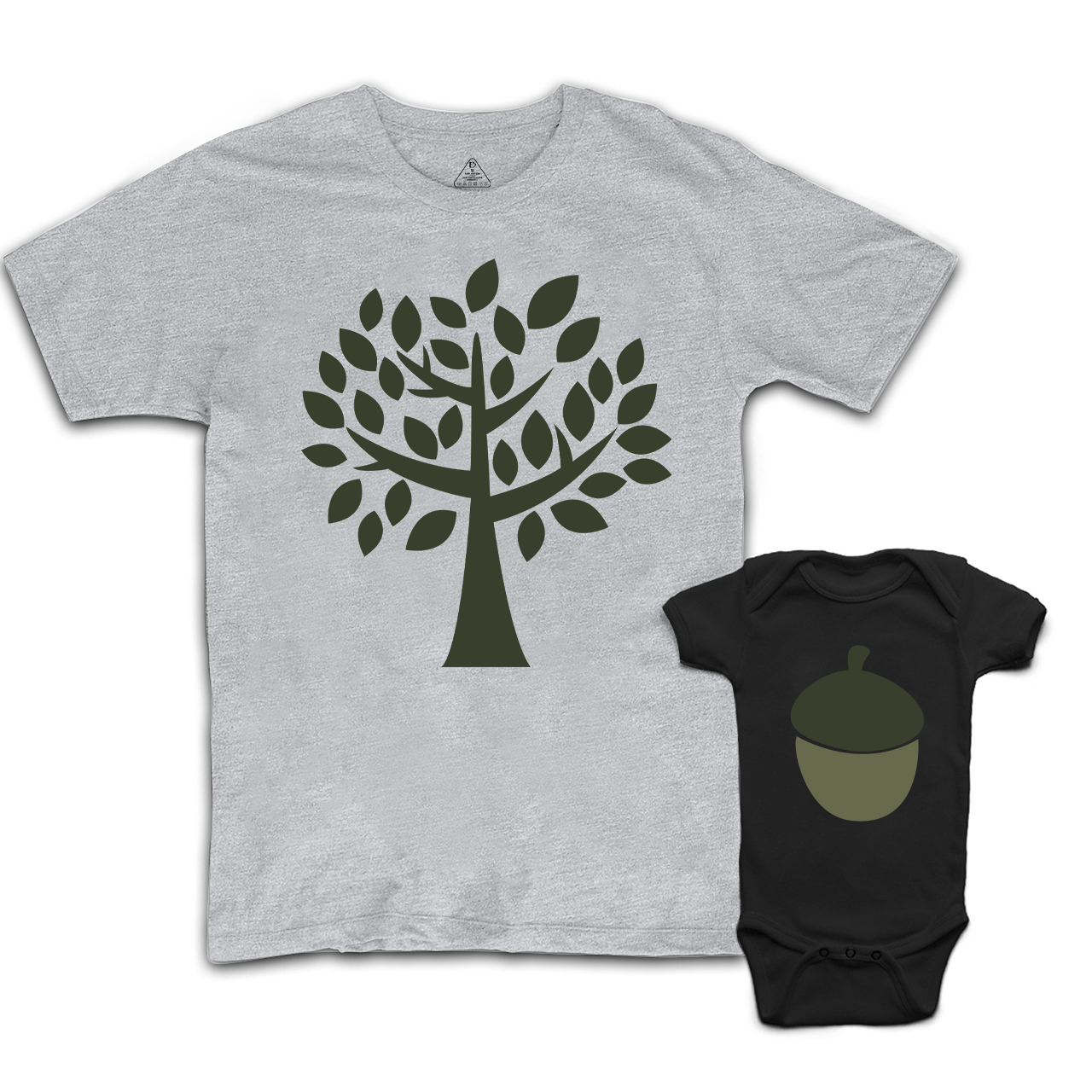 Tree And Acorn Shirts For Dad And Me