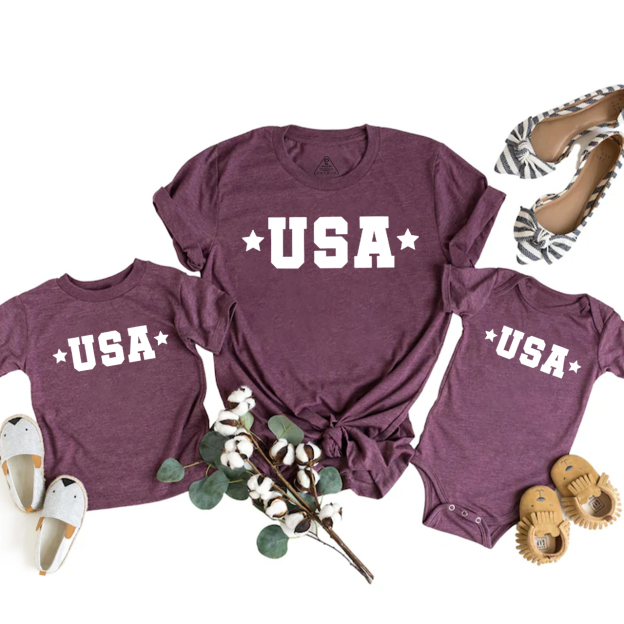 USA Star Family Matching Tees Beepumpkin