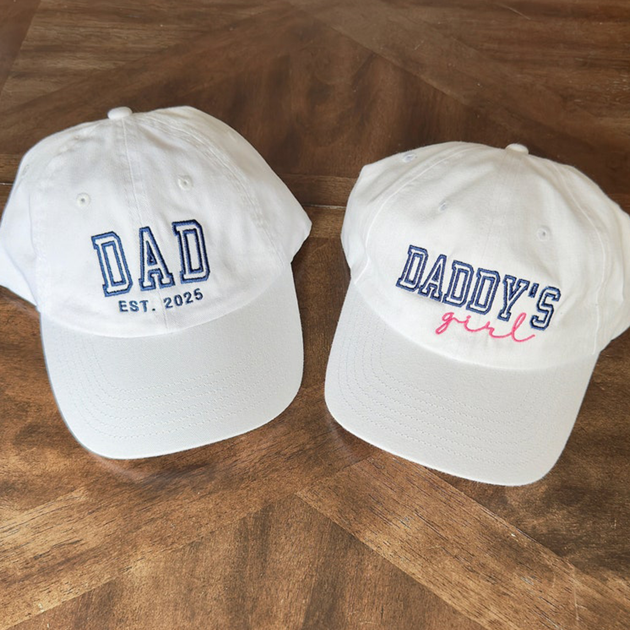 Daddy Daughter Embroidered Matching Baseball Cap