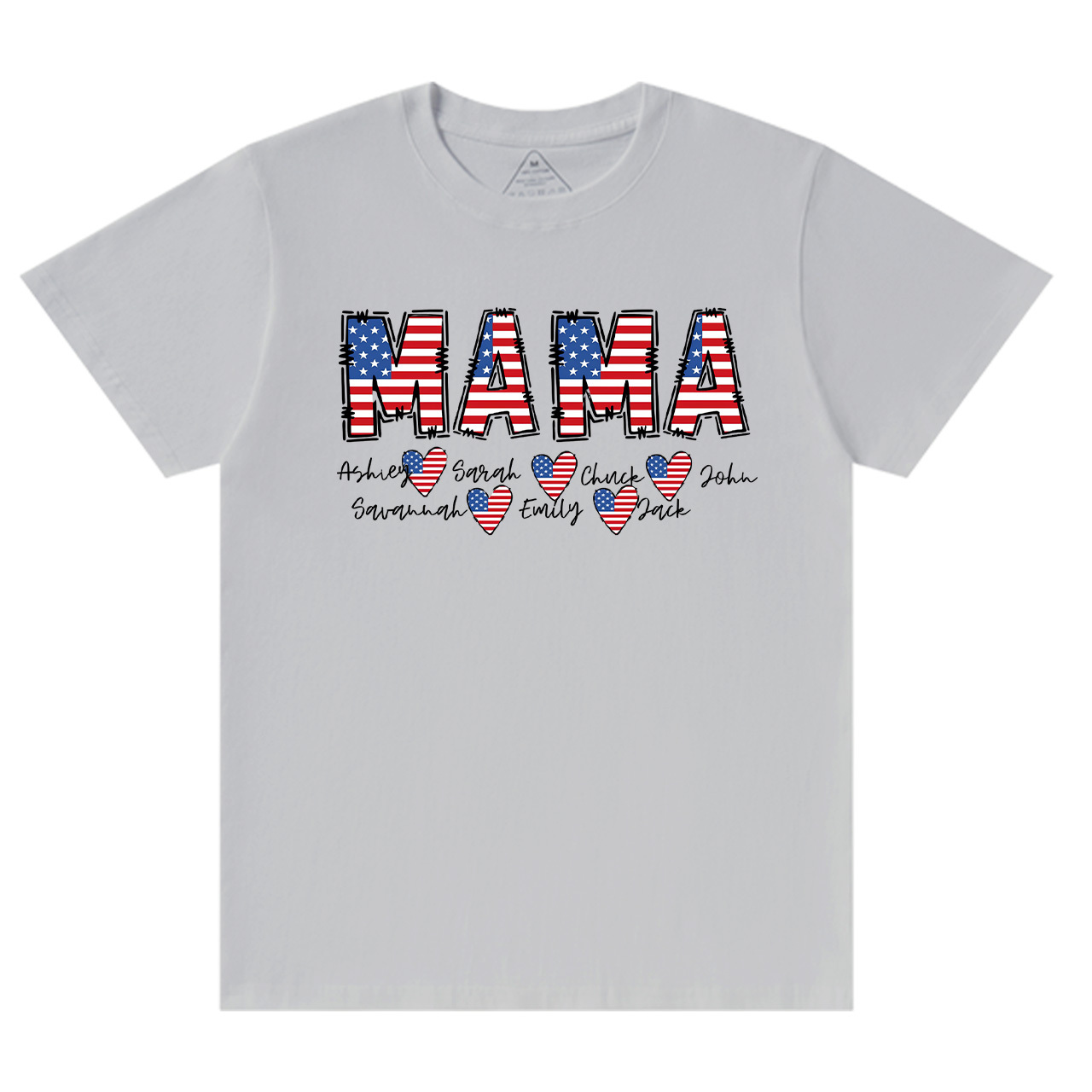 Personalized Name Independence Day Mama T-Shirts