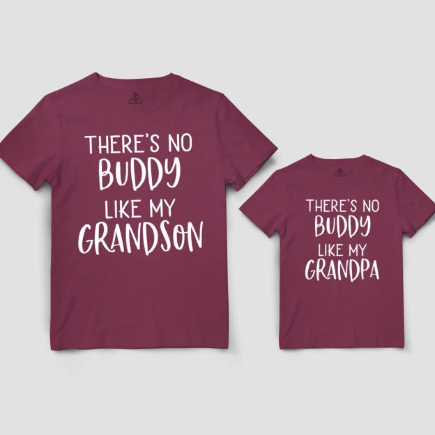 There's No Buddy Like My Grandson Grandpa&Grandson Matching Shirts