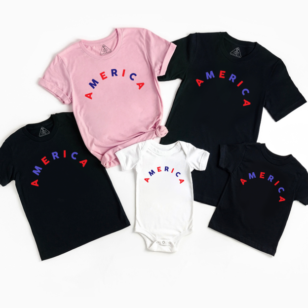 America (Arched) Family Matching Shirts