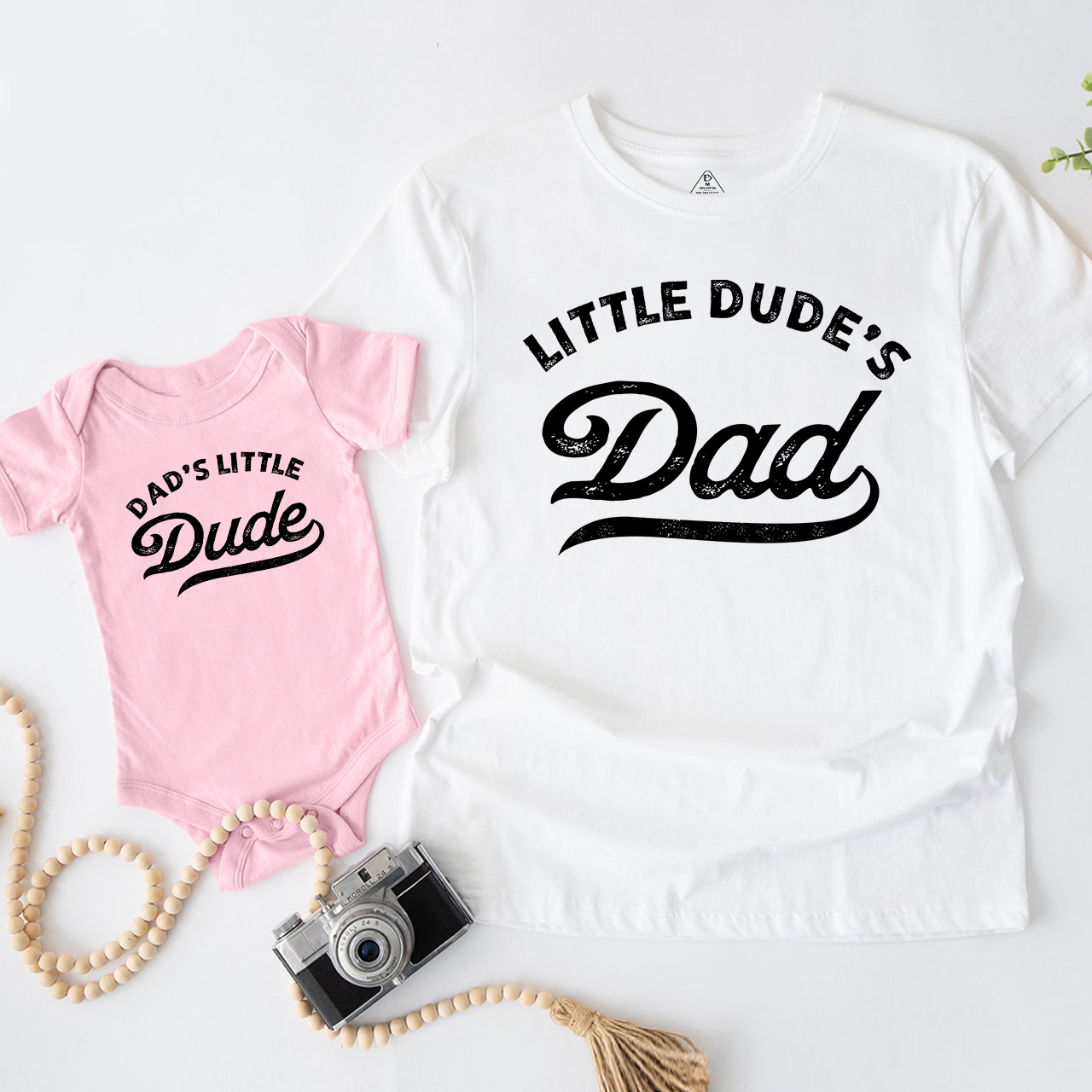 Little Dude's Dad&Dad's Little Dude Matching Tees For Dad&Me