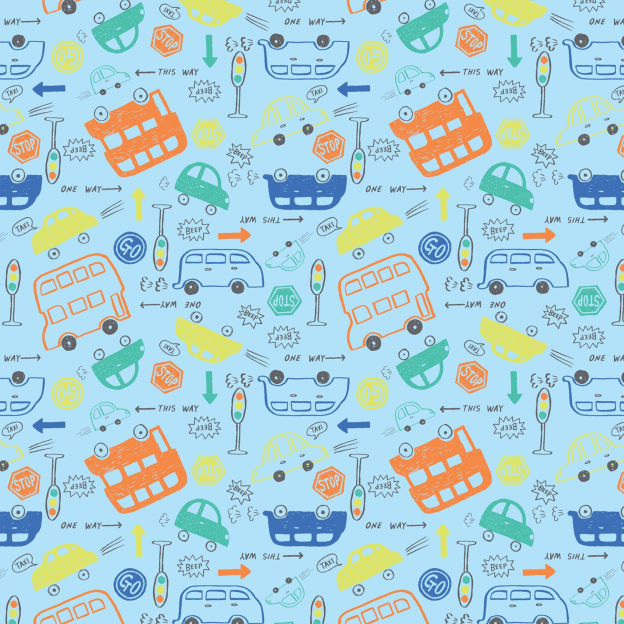 Crayon Cars Back To School All Over Print Kids Tees
