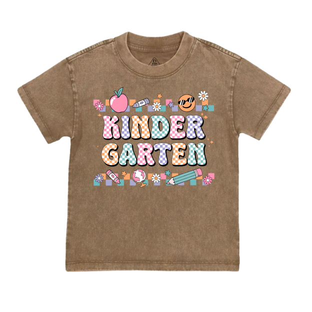 Personalized Lattice Grade Toddler&Kids Washed Tees