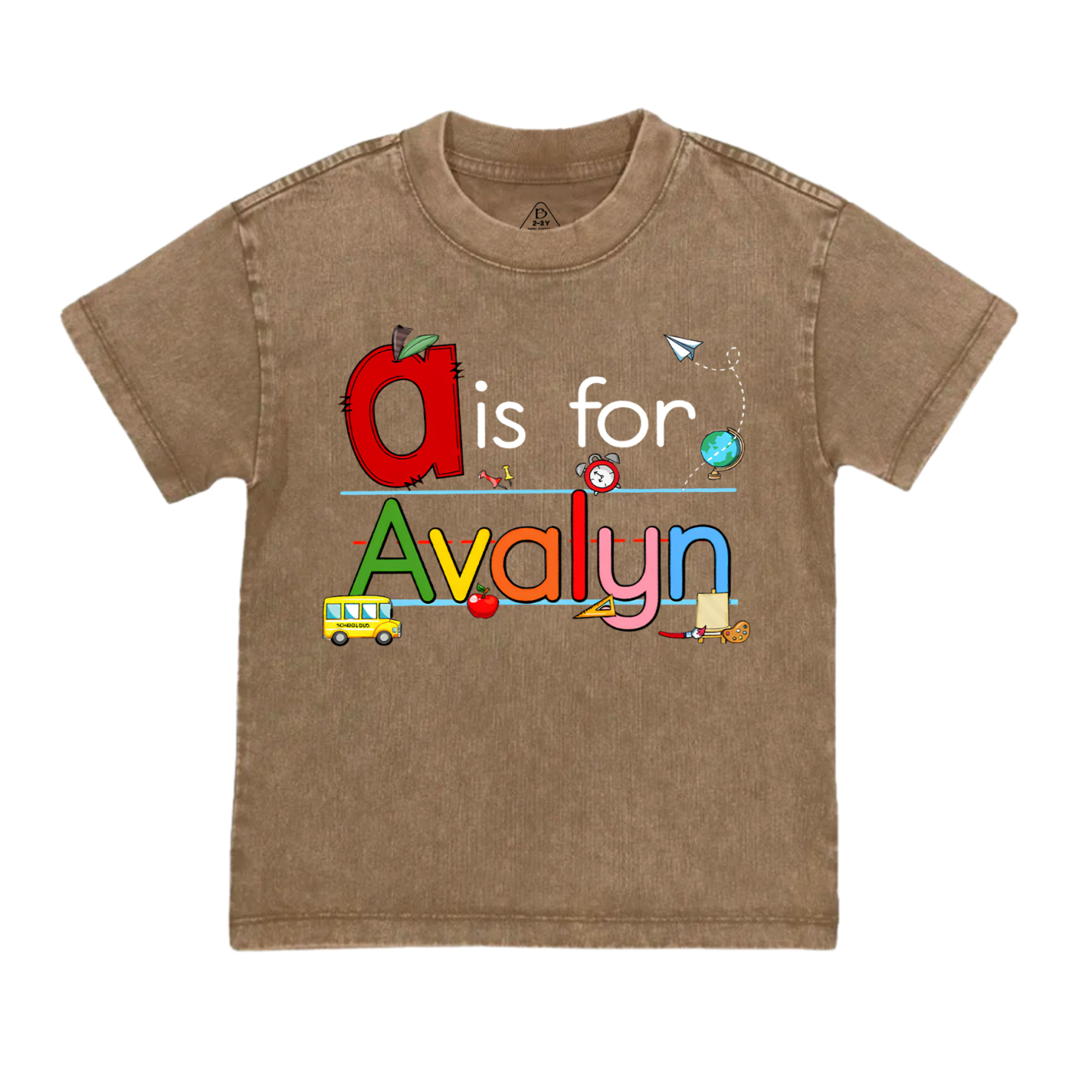 Personalized Color Name Toddler&Kids Washed Tees