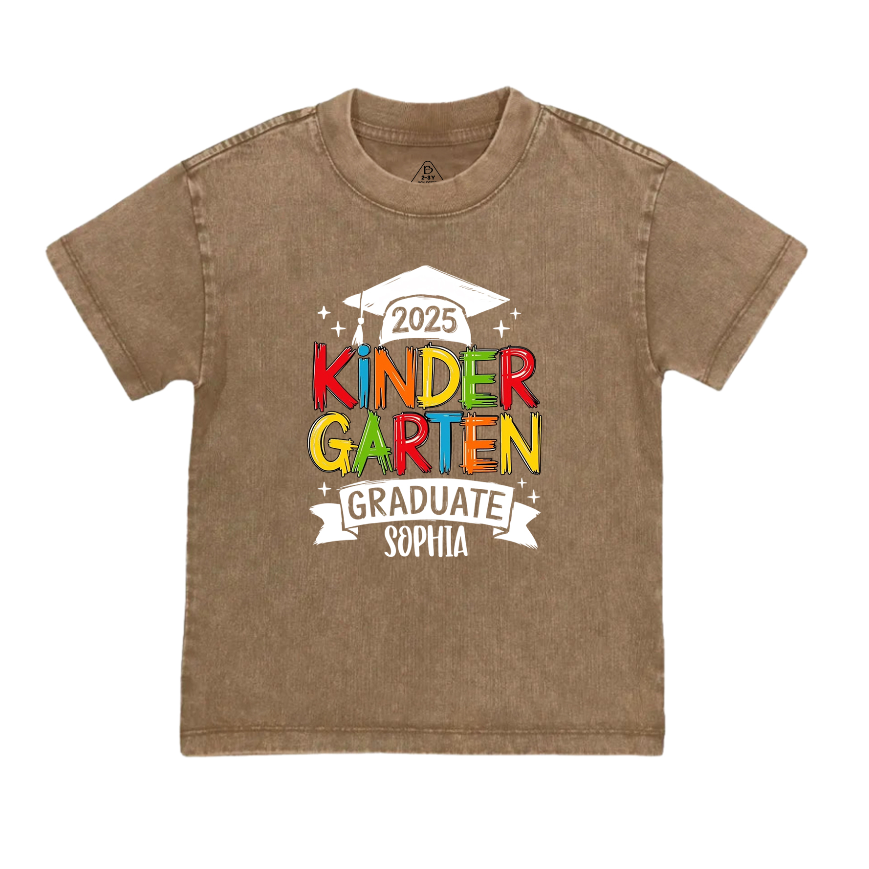 Personalized Kindergarten Graduation Toddler&Kids Washed Tees