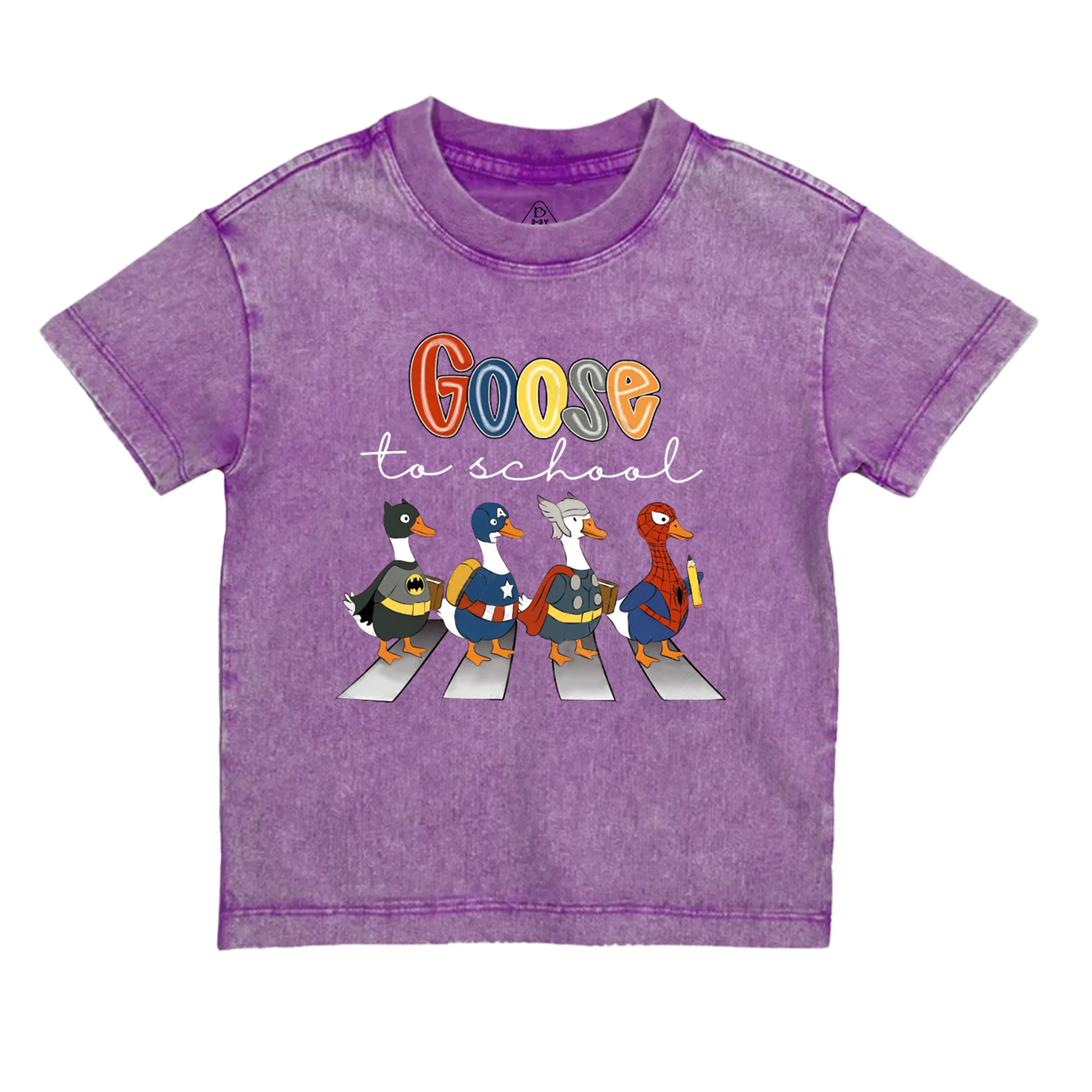 Goose To School Toddler&Kids Washed Tees