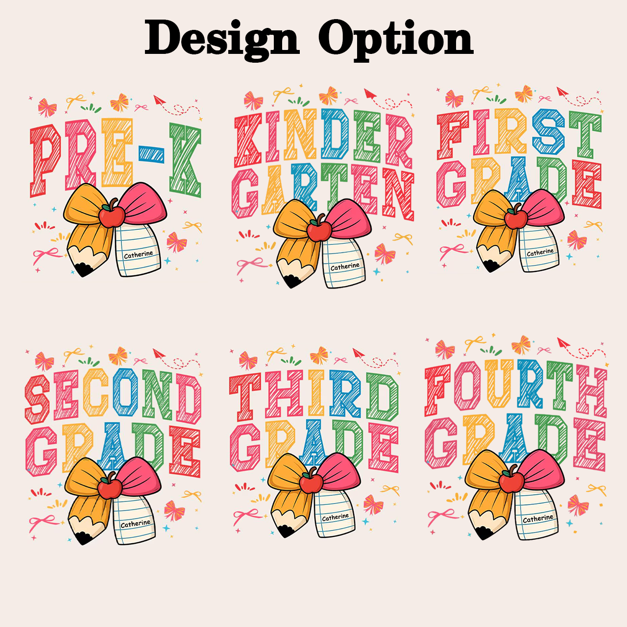 Personalized Girl Back To School Bundle Toddler&Kid's Tees Beepumpkin