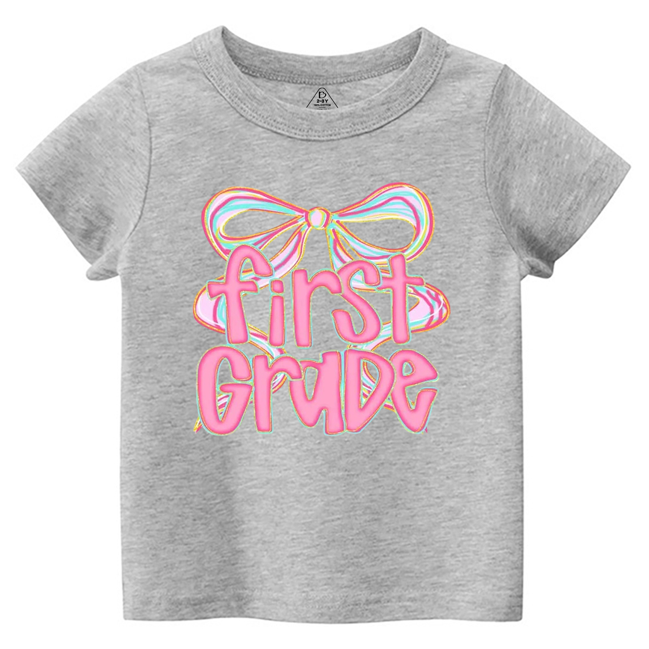 Personalized Bow Grade Toddler&Kid's Tees Beepumpkin
