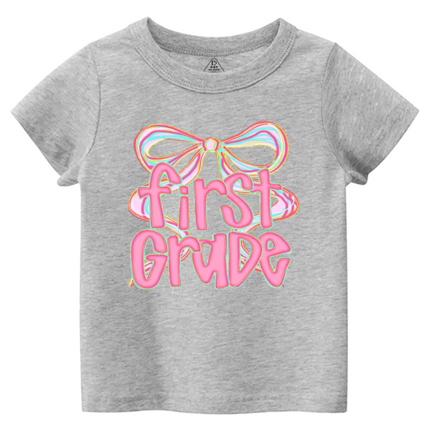 Personalized Bow Grade Toddler&Kid's Tees Beepumpkin