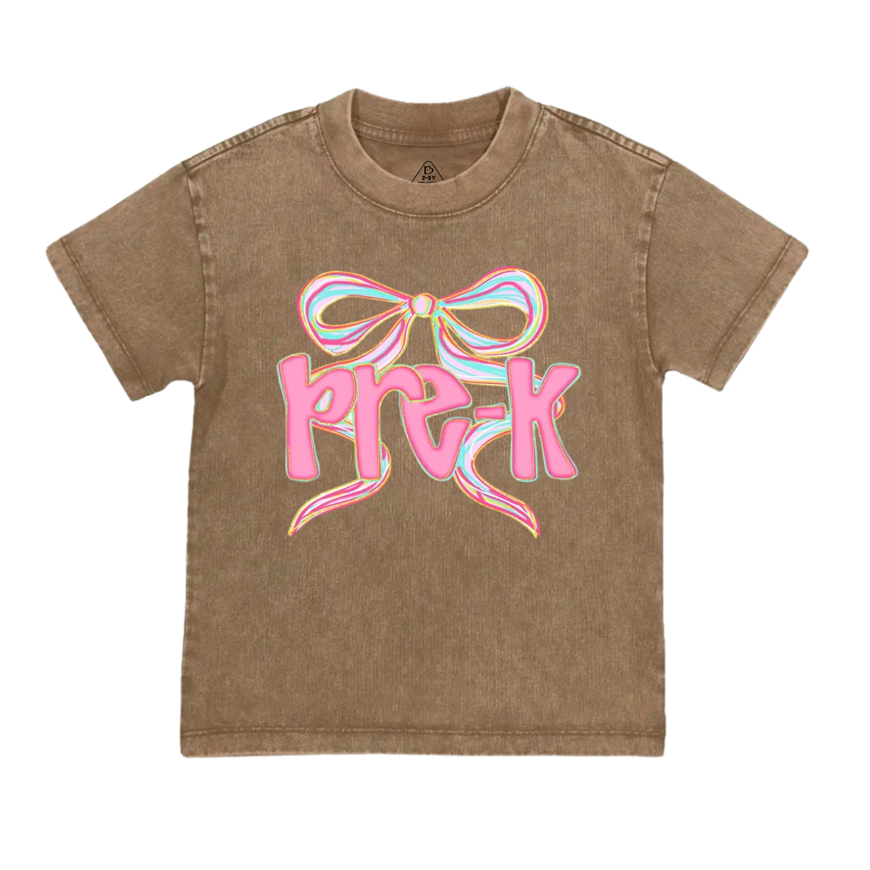 Personalized Bow Grade Toddler&Kids Washed Tees
