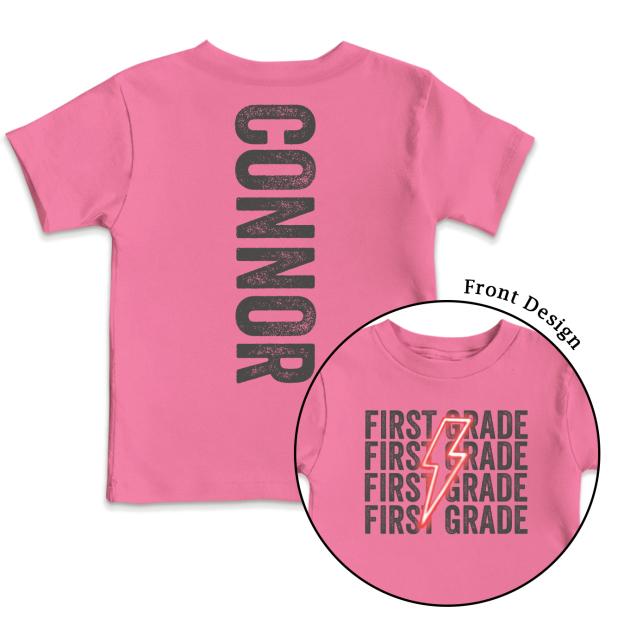 Personalized Lightning Kid Name Toddler&Kid's Tees Beepumpkin