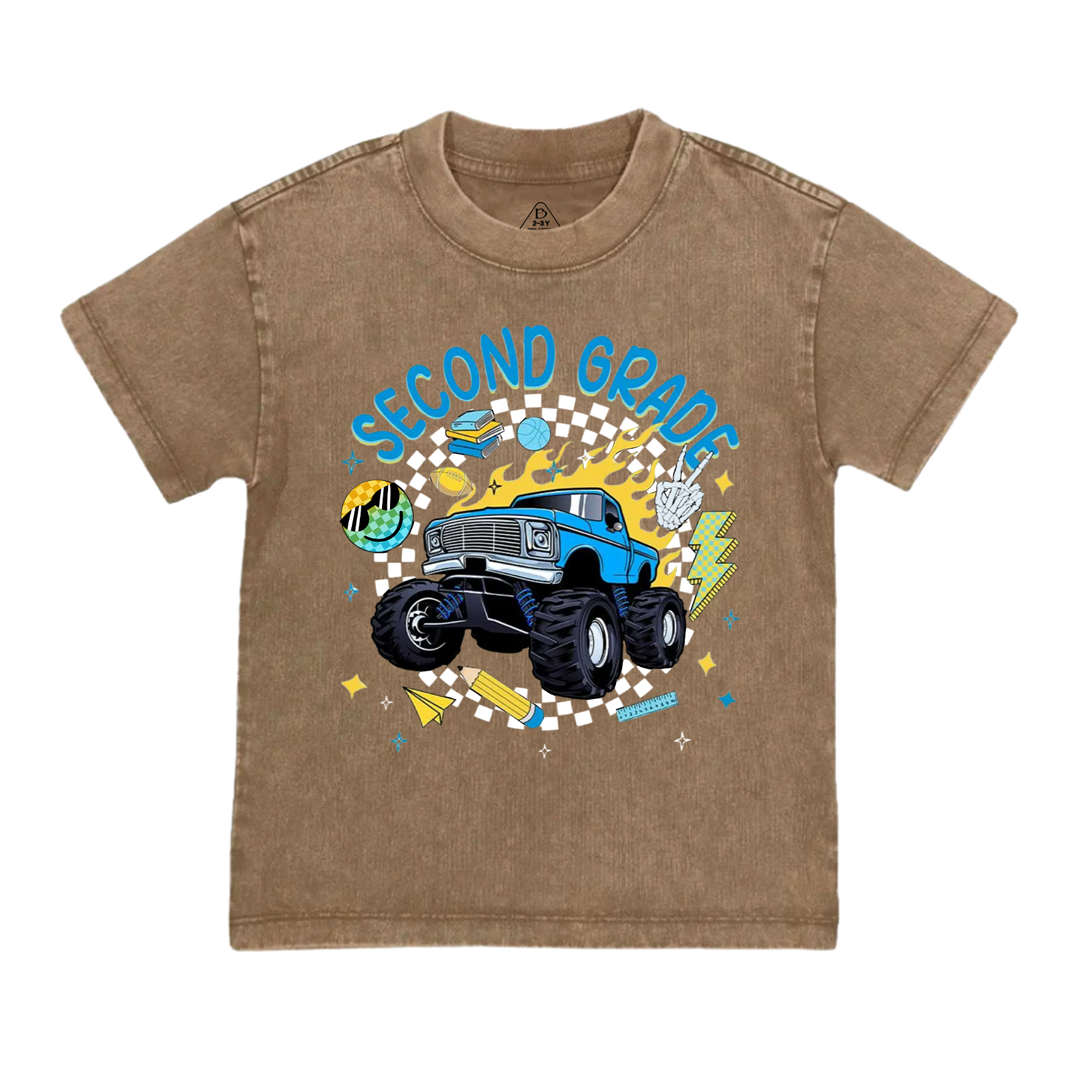 Personalized Truck For Boy Toddler&Kids Washed Tees