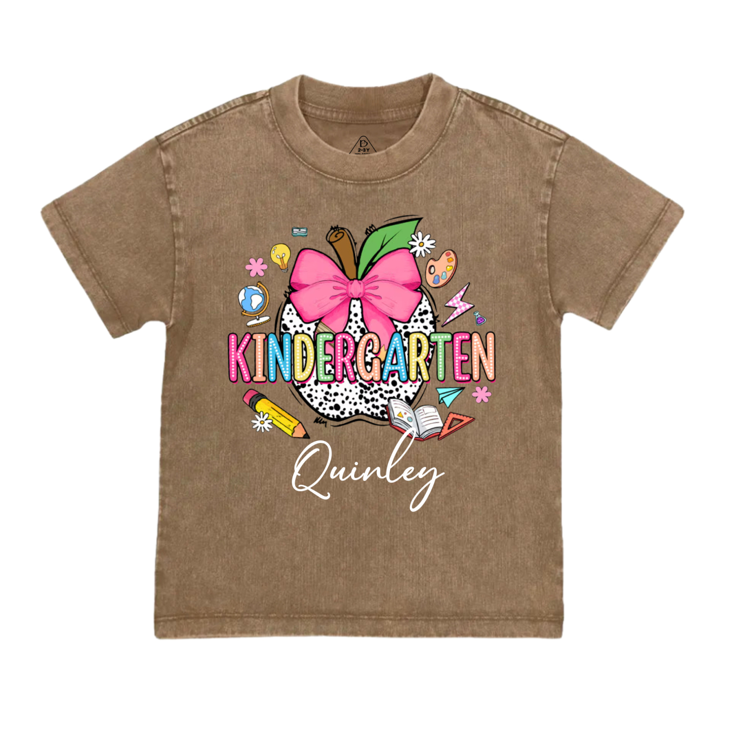 Personalized Grade Gift Pack Toddler&Kids Washed Tees