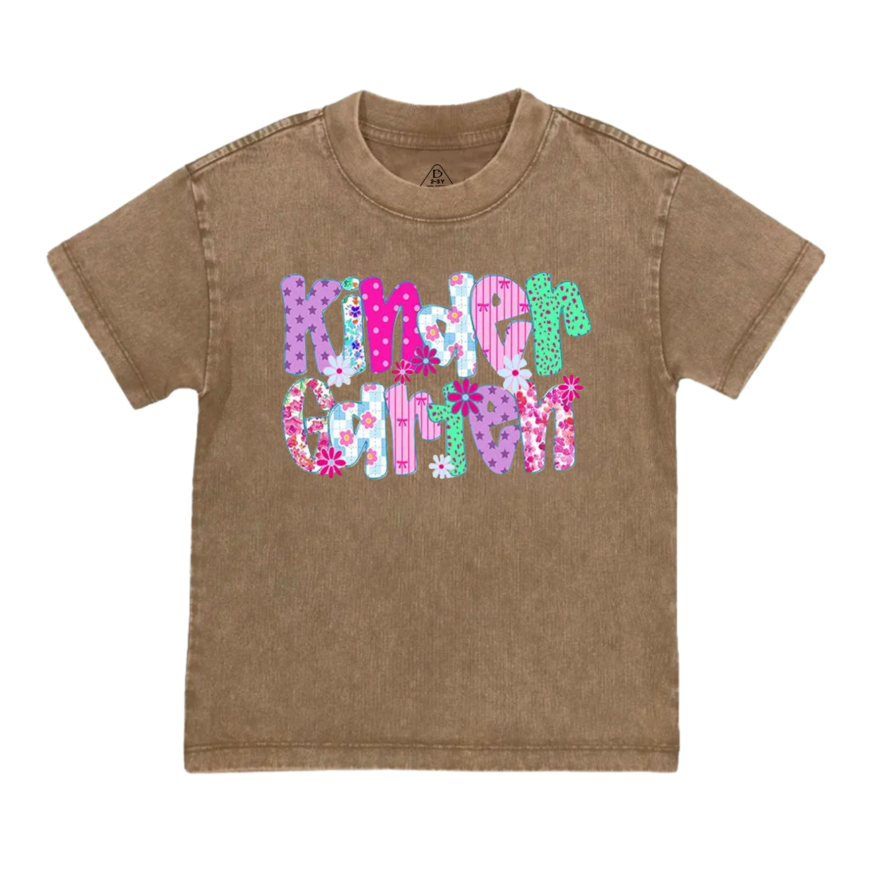 Personalized Floral Fun Toddler&Kids Washed Tees