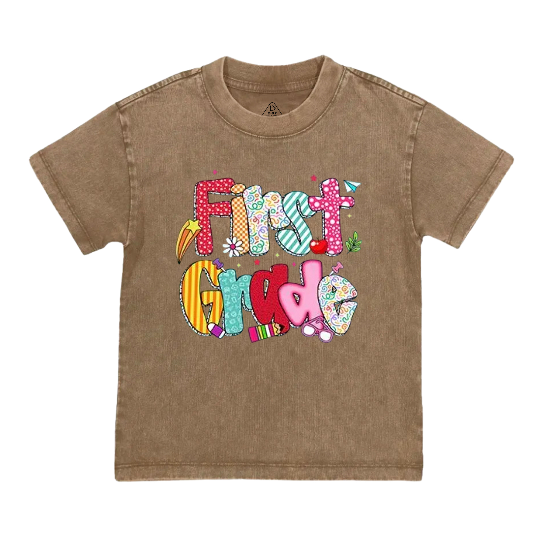 Personalized Colorful School Adventures Toddler&Kids Washed Tees