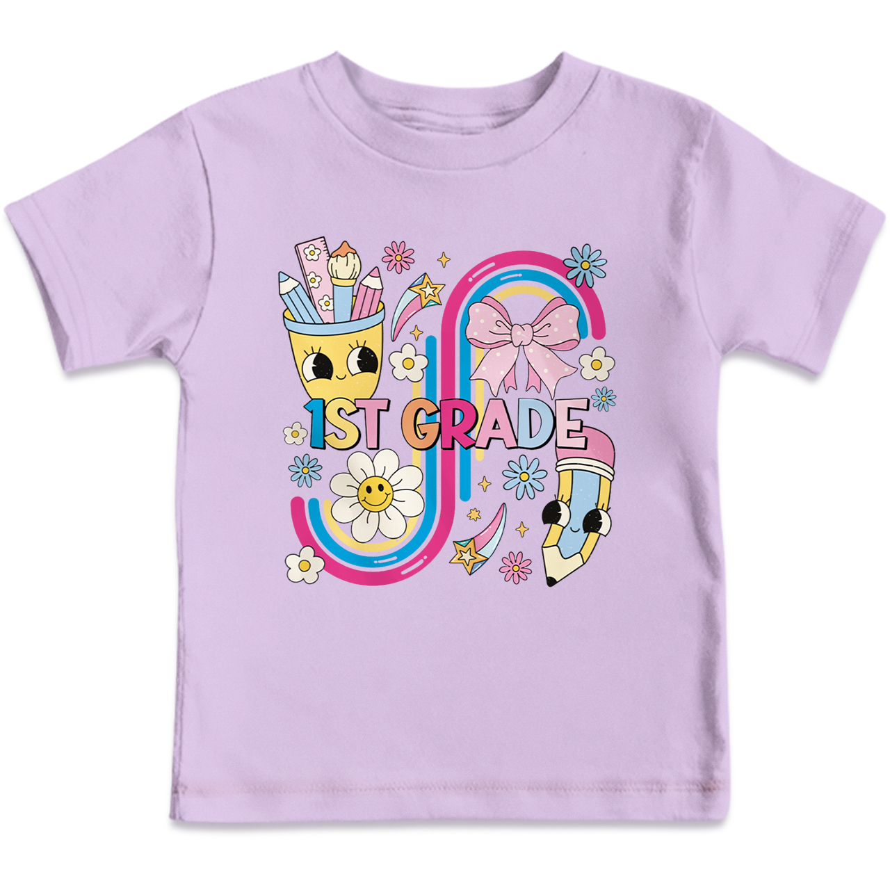 Personalized School Days Rainbow Collection Toddler&Kid's Tees Beepumpkin 