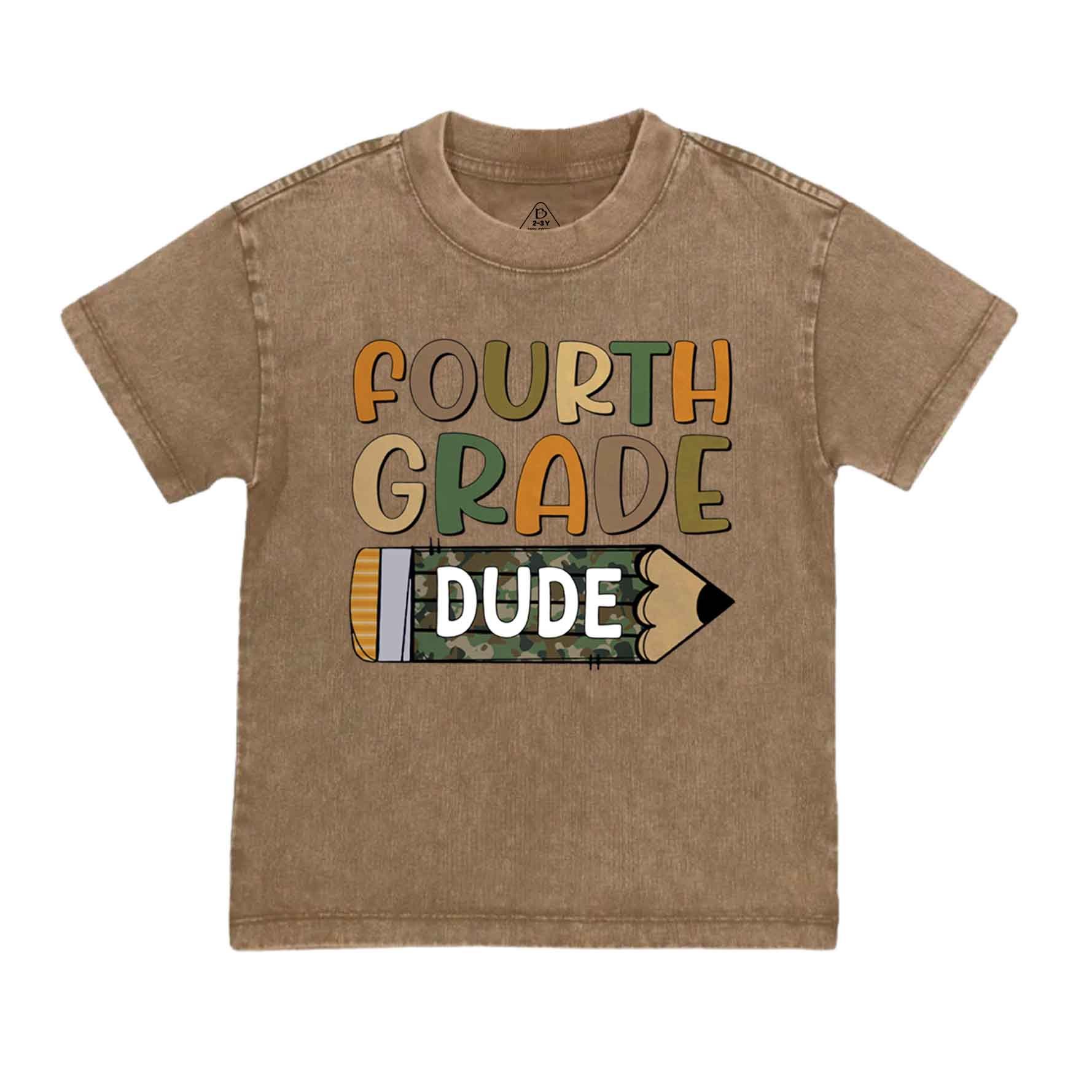 Personalized Retro Back To School Boys Toddler&Kids Washed Tees