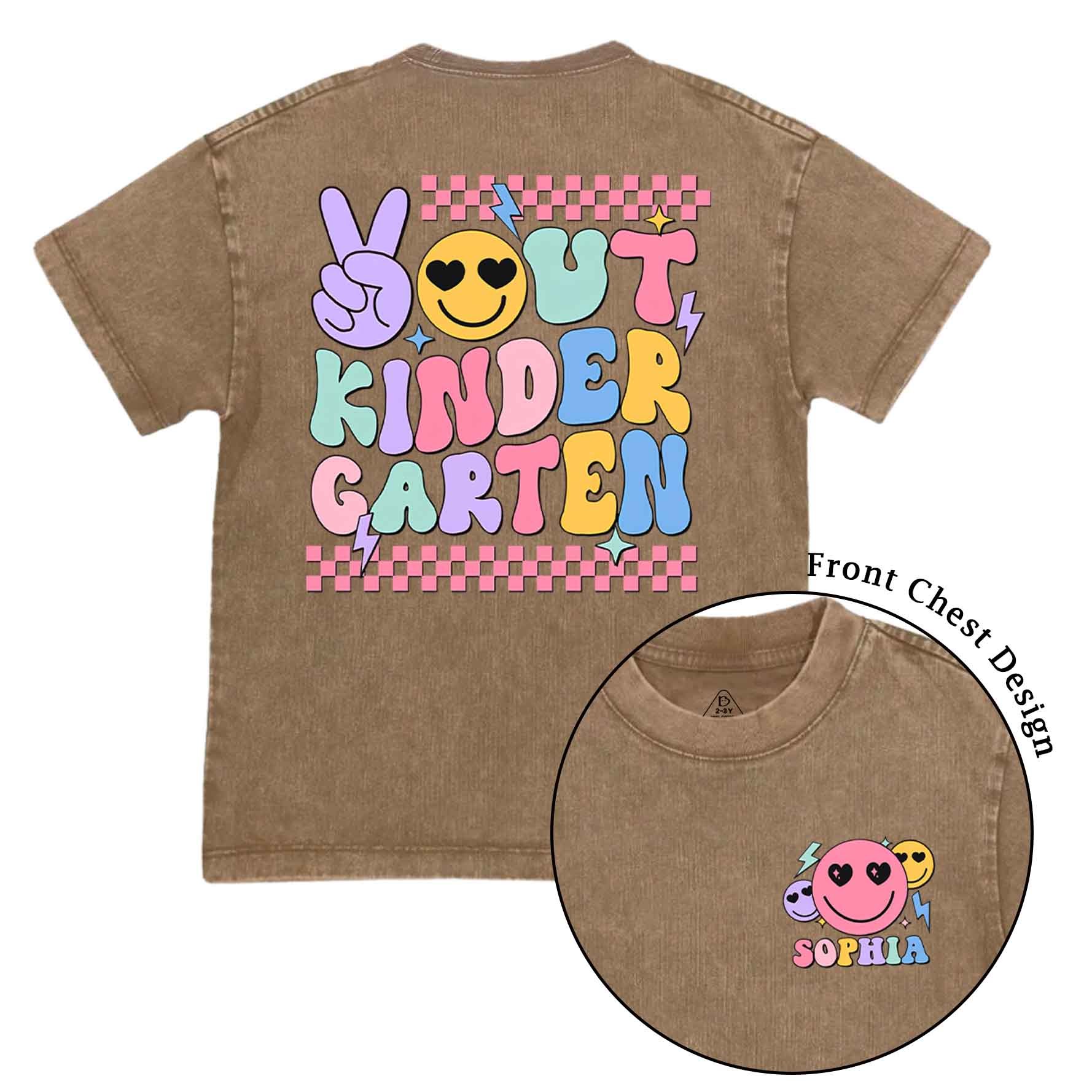 Personalized Kindergarten Graduation Toddler&Kids Washed Tees