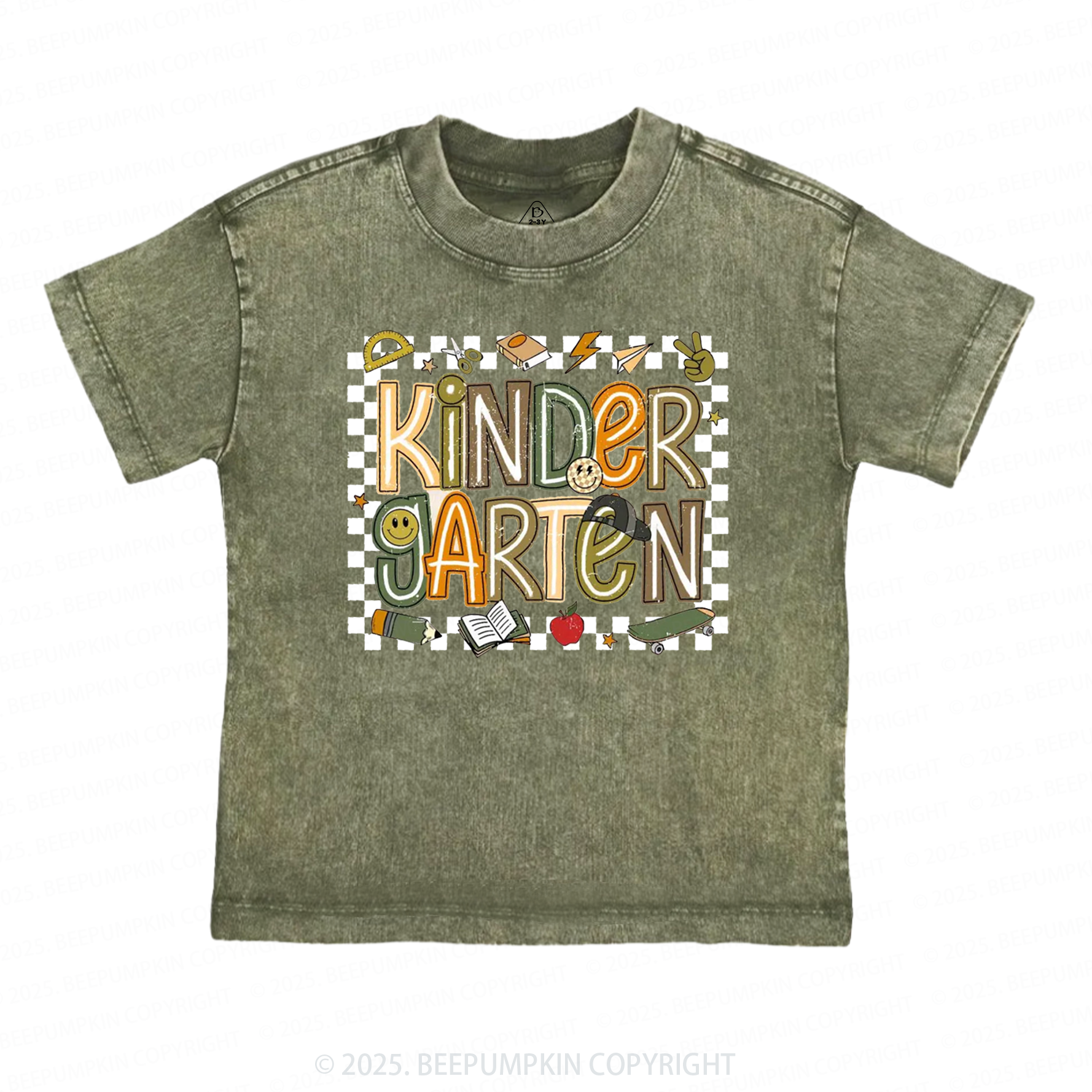 Personalized Back To School Boys Toddler&Kids Washed Tees