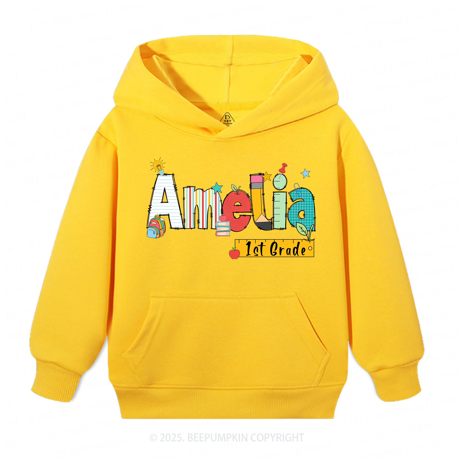 Personalized Alphabet Kid's Hoodies Beepumpkin