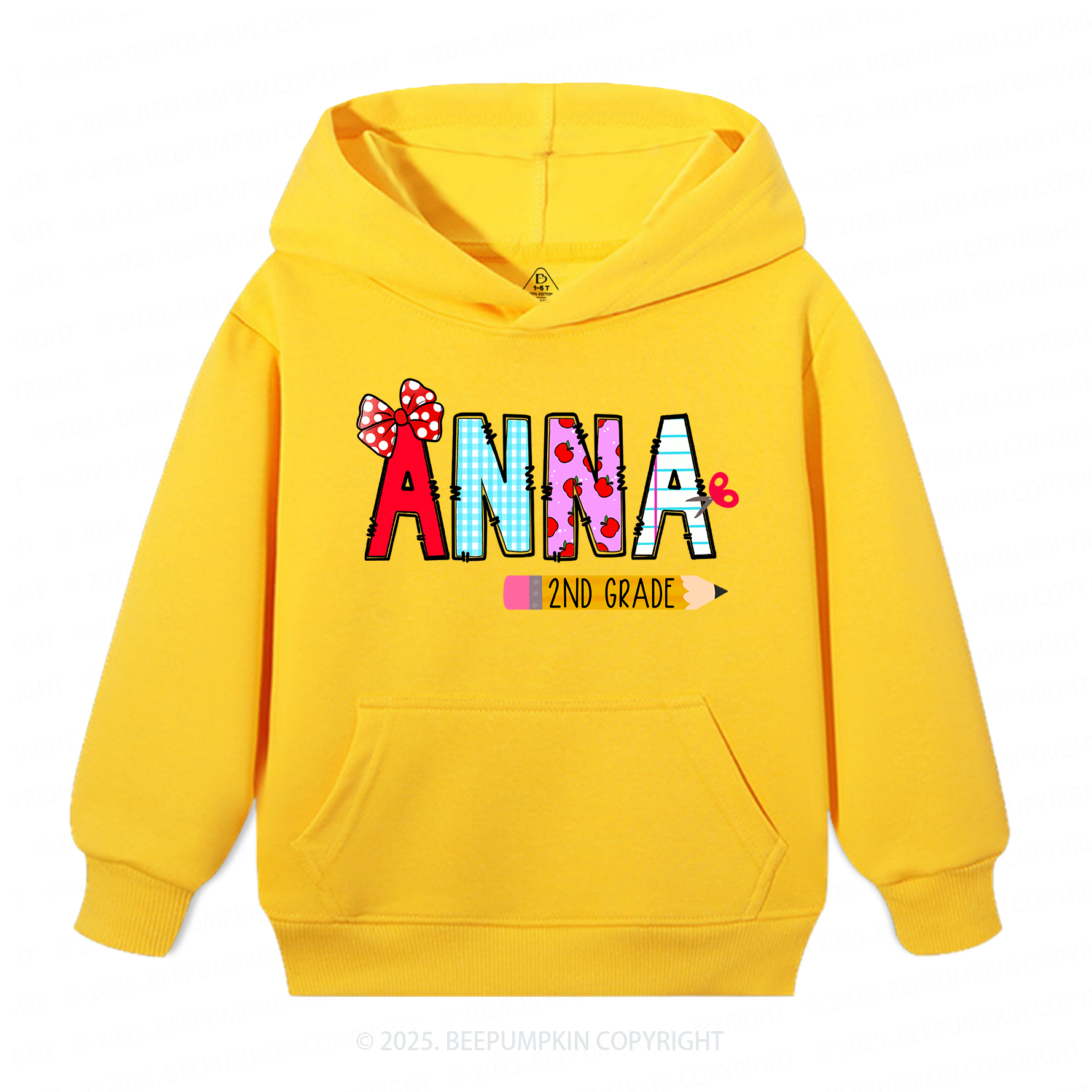 Personalized Name First Day Of School Kid's Hoodies Beepumpkin